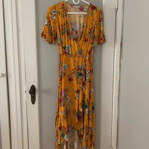 Floral Wrap Maxi Dress